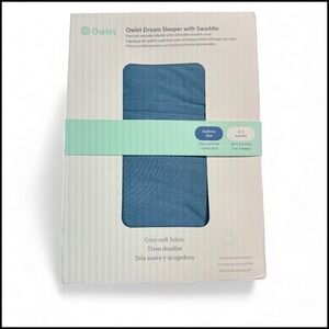 Owlet Dream Sleeper Swaddle Sleep Sack Bedtime Blue 0-3M Bamboo NIB Safe Sleep